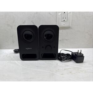 Logitech Black Z150 Multimedia 2.0 Portable Computer Speakers TESTED & WORKING
